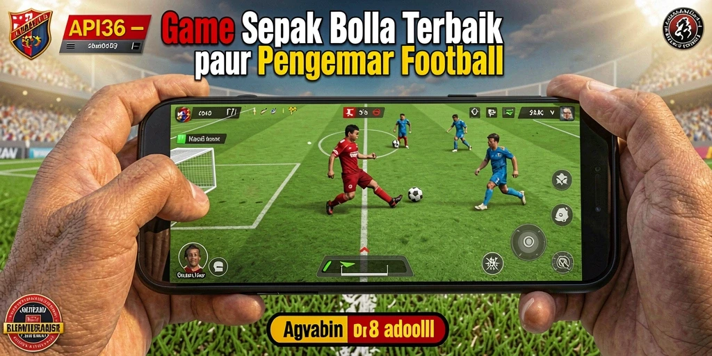Screenshot gameplay API36 menampilkan aksi pertandingan sepak bola yang mendebarkan.