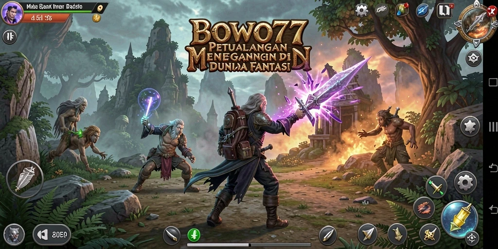 Screenshot BOWO77 menampilkan aksi seru dalam gameplay petualangan.