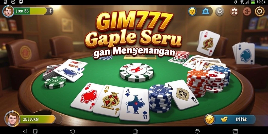 Screenshot gameplay GIM777 menampilkan permainan Gaple yang seru dan interaktif.
