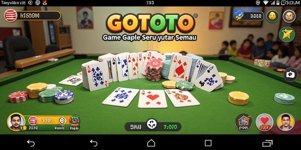 Tampilan gameplay Gaple yang seru dan interaktif di GOTOTO.
