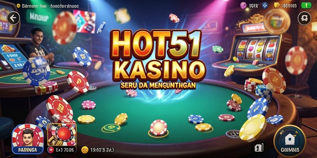 Tampilan gameplay Kasino yang seru dan mendebarkan di HOT51.