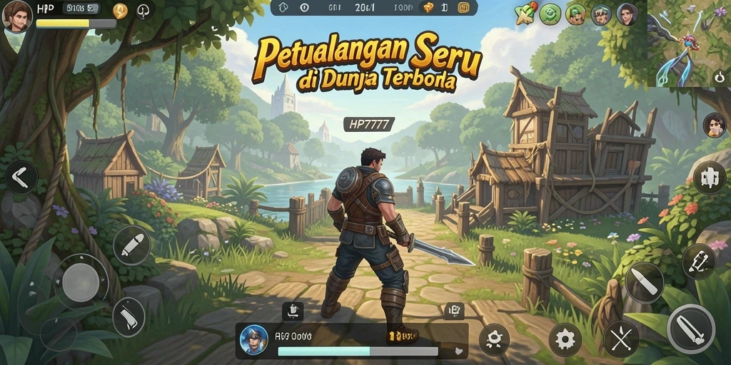 Tampilan menarik dalam dunia terbuka HP777 saat eksplorasi.