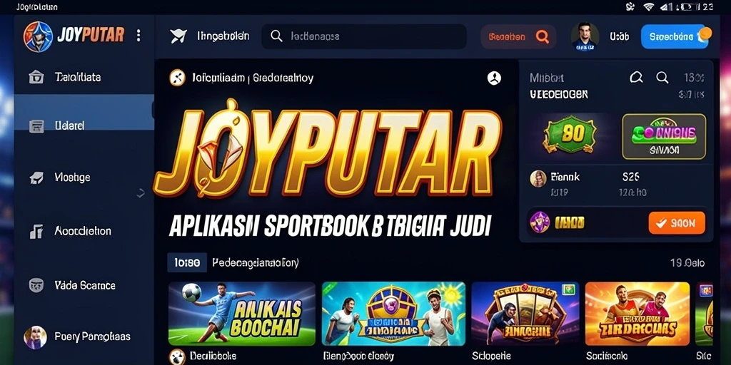 Tampilan screenshot JOYPUTAR menampilkan antarmuka taruhan olahraga yang menarik.