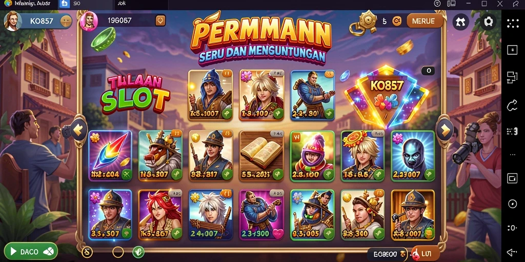 Screenshot KO857 menampilkan gameplay seru dengan grafis slot yang menarik.