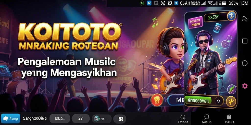 Tampilan gameplay KOITOTO yang penuh warna dan dinamis.