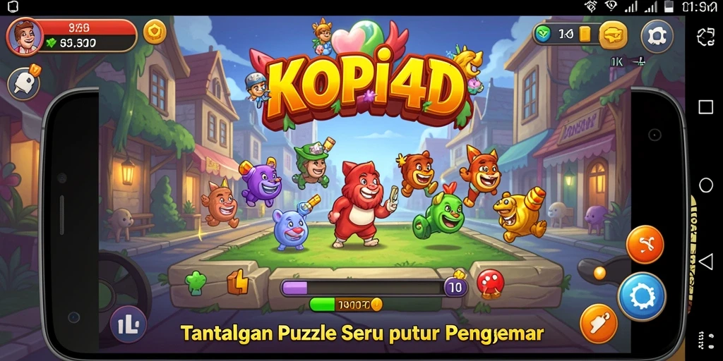 Screenshot gameplay KOPI4D yang menunjukkan tantangan puzzle menarik.