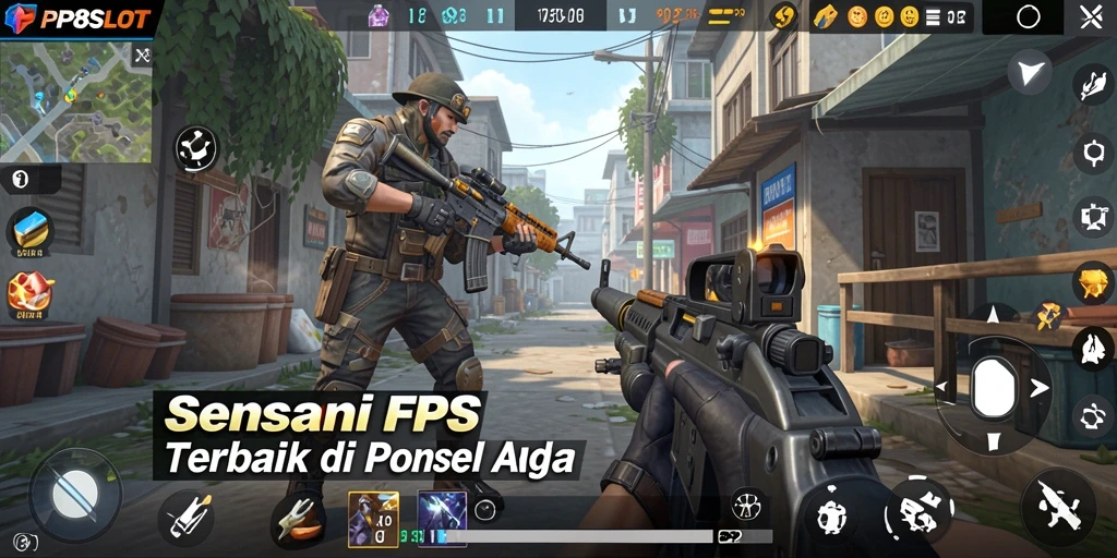 Screenshot PP8SLOT menampilkan aksi tembak-menembak yang intens dan seru.