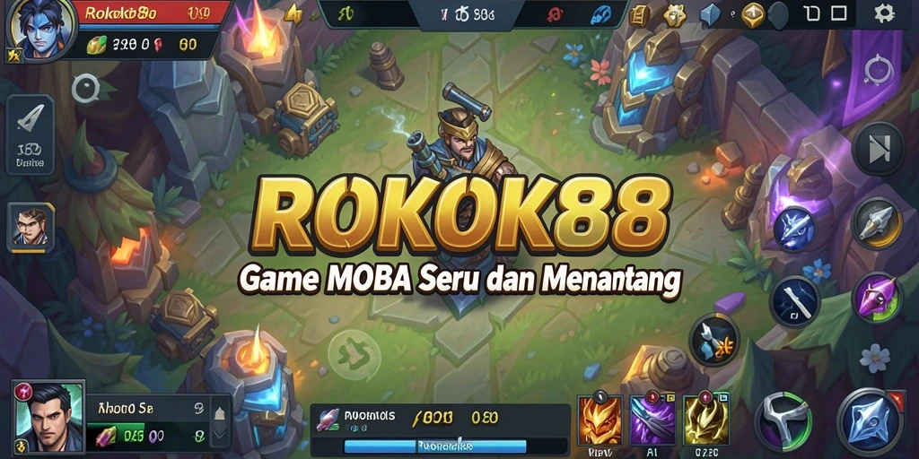 Gameplay seru ROKOK88 yang menampilkan pertempuran tim strategi.