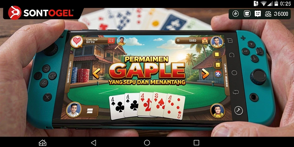 Tampilan gameplay Gaple yang seru dan interaktif di SONTOGEL.