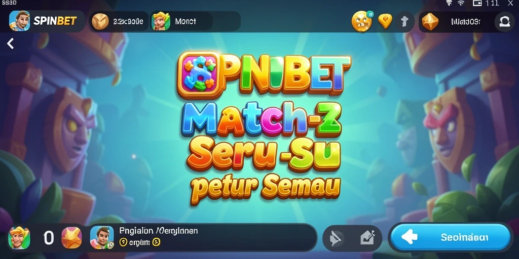 Tampilan gameplay SPINBET yang penuh warna dan menantang.
