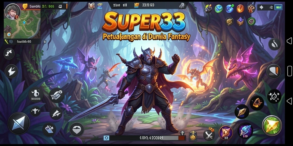 Tampilan gameplay SUPER33 yang seru dan penuh petualangan.