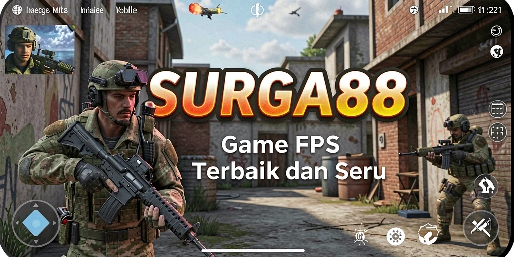 Screenshot utama SURGA88 menampilkan aksi pertempuran yang mendebarkan.