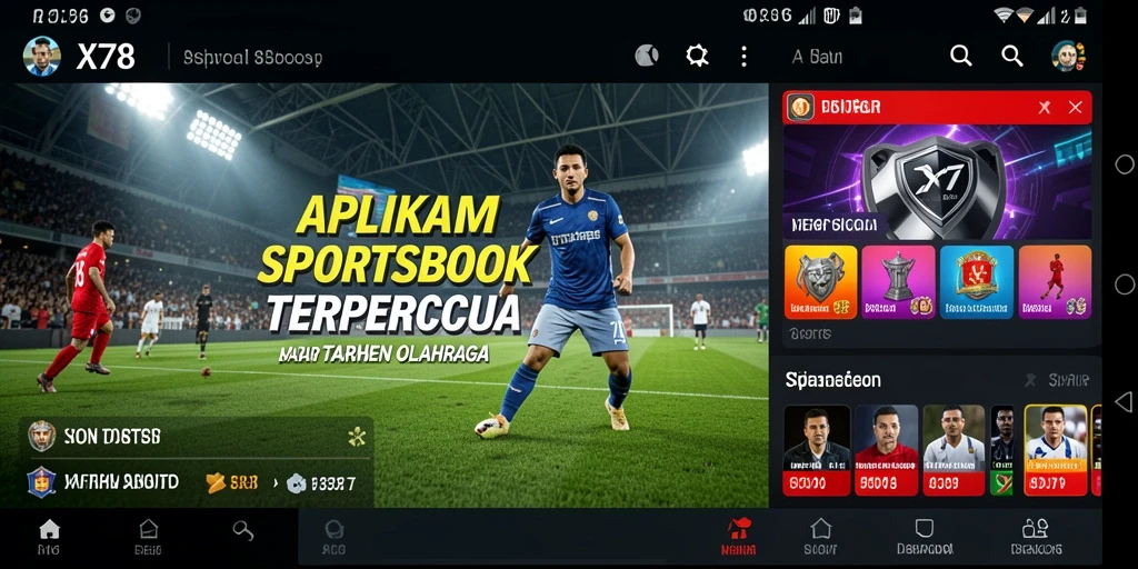 Tampilan utama gameplay X78 dengan berbagai opsi taruhan olahraga.